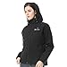 ORORO Women's Slim Fit Heated Jacket with Rechargable Battery, Heated Coat with Detachable Hood (Black,L)