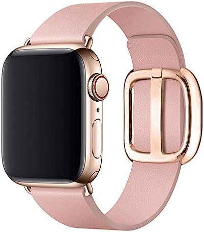 SIRUIBO Leather Band for Apple Watch 38mm 40mm 42mm 44mm Women, Modern Buckle Replacement iWatch Strap Wristband for Apple Watch Series 4 3 2 1