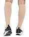 ChinFun Open Toe Toeless Compression Pressure Sleeve Socks 20-30mmHG Leg Support Graduated Shin Splints Circulation Recovery Varicose Veins Pain Relief Sports Gear Men Women Nude Skin Color Size L