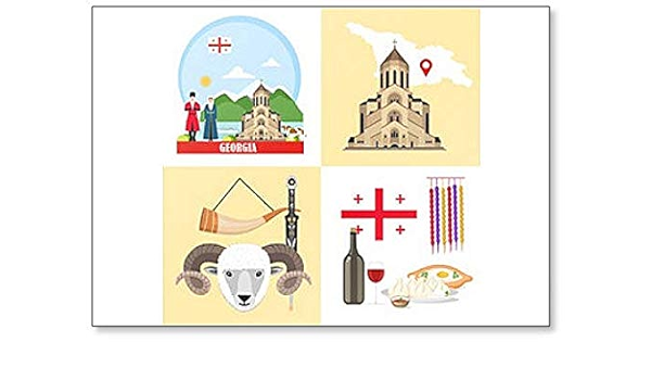 Juego de fondo Georgia con imanes para nevera con vista ...