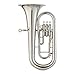 Estella EU200N Nickel Plated B Flat Euphonium with Stainless Steel Pistons