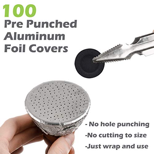 Hookah Accessories Set, Hookah Coals 100 Charcoal Tablets, 50 Disposable Tips Mouthpiece, and