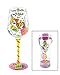 Top Shelf Happy Birthday Wine Glass - Hand Painted - Gifts for Adults