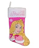 Deluxe Pink Disney Princess Aurora Christmas Stocking with Embroidered Details