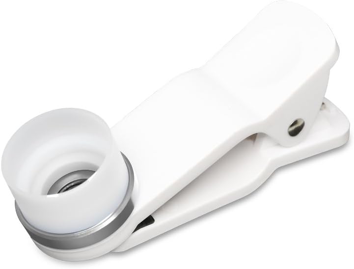 OPTICLIGHT M30 Macro Lens Optical Experience Clip-On Digital Microscope Magnifier with Lens Hood for iPhone X, 8, 7, 6s, 5s, Samsung Galaxy and Androids (Silver)
