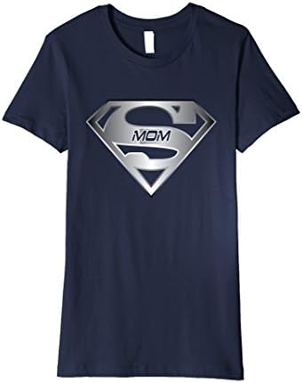 Women's Super mom funny shirt superhero mother day T-shirt Medium Navy