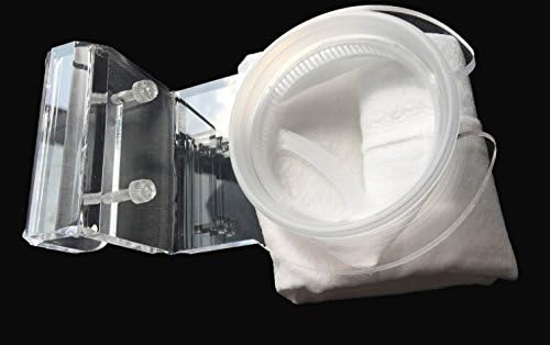 4'' Pre Sump Filter Sock Holder(Mount)-Acrylic Thickness 8mm and One Replacement Pre Filter Sock 200 Micron-4 Inch Ring by 14 Inch Long