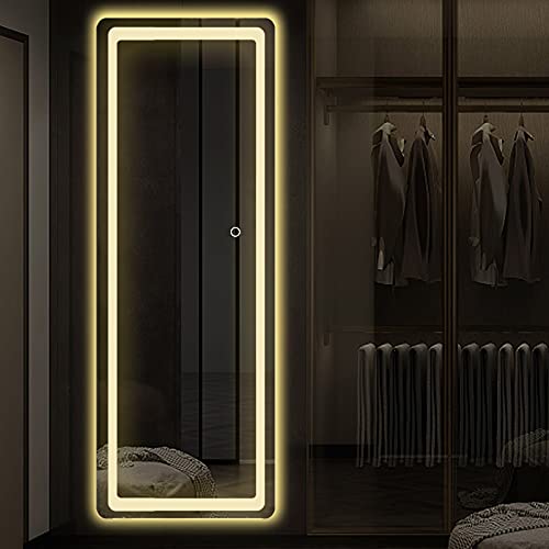 EVDINO 47"x15" LED Lighted Wall Mounted Mirror, FullLength Mirror with