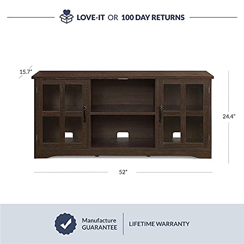BELLEZE Modern 52 Inch Traditional TV Stand & Media Entertainment