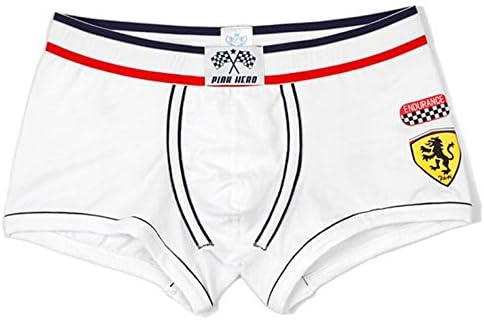 Underwear LEERYA Underpants Cotton Sexy Men's Boxer Briefs Shorts (XXL, White)