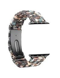 Wongeto   Correa de repuesto para Apple Watch (1.496 in, 1.575 in, serie 4 3 2 1, hebilla de acero inoxidable)