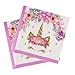 Yoodelife 100 Pack Unicorn Plates and Supplies Serves 20 with Unicorn Plates Cups Napkins Forks Knives for Birthday Baby Shower Party Supplies