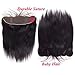 QTHAIR 10A Virgin Hair Straight 13x4 Lace Frontal Closure with Baby Hair(20