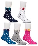 Maiwa Cotton Bowknote Almost seamless Socks for Girls 5 Pack