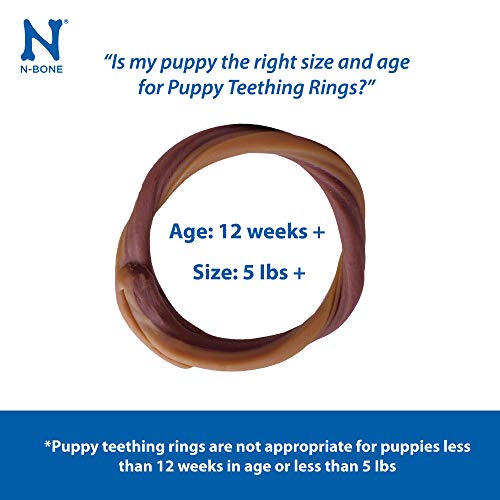 N-Bone Puppy Teething Ring Pumpkin Flavor, 3.6 Oz, 3 Rings