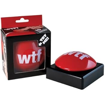 BigMouth Inc WTF Slammer Button, Gag Gift for Family, Friends and Co-Workers, Has 10 Different Sayings, Batteries Included