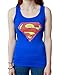 Hybrid Justice League Superman Logo Juniors Tank Top Tee (Small)