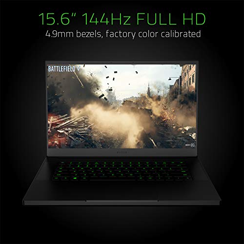 Razer Blade 15 Gaming Laptop 2019: Intel Core i7-9750H 6 Core - GeForce GTX 1660Ti - 15.6" FHD 1080p 144Hz - 16GB RAM - 256GB SSD + 1TB, CNC Aluminum, Chroma RGB Lighting, Thunderbolt 4