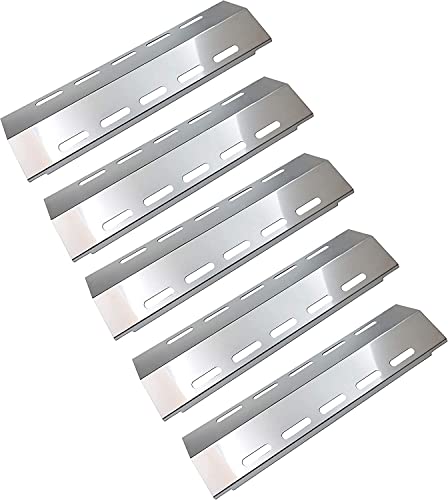 Denmay 42.8CM flavorizer bar for Outback, Ducane 5 Burner, Nexgrill, Landmann, Stainless Steel Flame Tamer Spare Parts, Heat plate 5 Pack