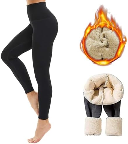 Amazon.com: Hiufer Lambskin Winter Leggings，Fur Lined Leggings