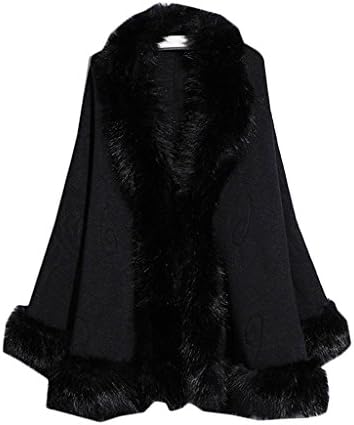 Kelaixiang Faux Fox Fur Shawls Jackets Plus Size Coats Wraps Winter Scarves