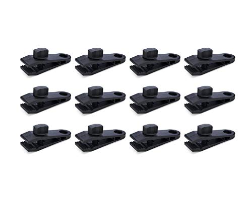 image for KING-A-MA-JIGS 12 Pack - Tarp Clips - 12 Heavy Duty Tarp Clips - Secur
