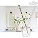 PMLAND Home Fragrance Diffusers - Set of 6 Square Glass Diffuser Bottles with Replacement of Upgraded 24 Pcs White and 24 Pcs Black Fiber Reed Sticks