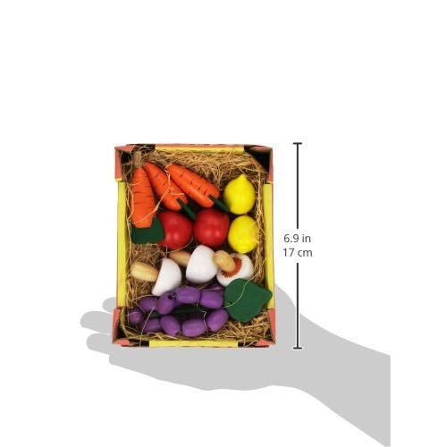 Small Foot Stiege mit Gemüse, Zubehör für Kaufmannsladen, Pilze, Karotten, Tomaten, Zitronen, Trauben, ab 3 Jahren, 1756 Vegeta, Dragon Ball Z Rollenspielzeug, S – Bild 6