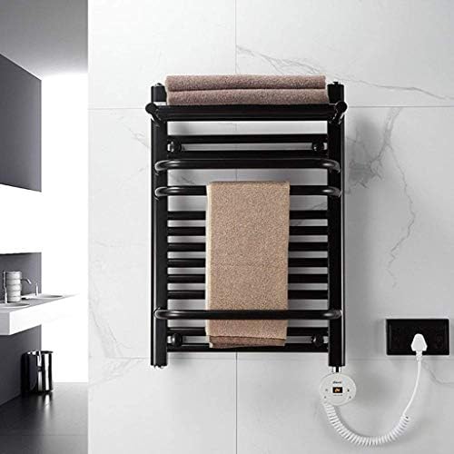 SuRose Smart Heated Towel Racks, Drying Rack with Timer Feel Free to Adjust with Push Button Thermostat LED Display IPX4 Waterproof SPCC Grade Low Carbon Steel Bath Towel Rack