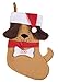 Clever Creations Cute Brown Dog Hanging Christmas Stocking, Perfect for Small Gifts, Stocking Stuffers and Candy