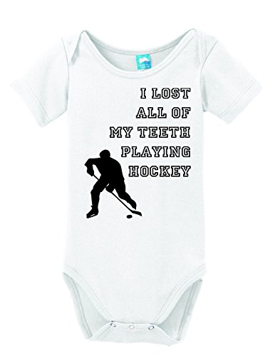 I Lost All Of My Teeth Playing Hockey Romper White 12M