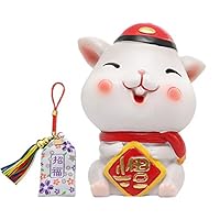 ETIUC Lucky Fortune Rat Statue 2020 Chinese New Year Gifts Fu Mouse Figurines The Year of The Rat Zodiac Resin Sculpture Table Garden Decor