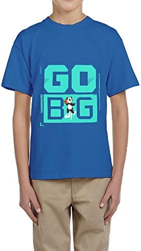 Dude Perfect Go Big Panda Youth Comfort Short O-neck Shirt RoyalBlue
