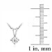 Bria Lou Silver Flashed Cubic Zirconia Round Solitaire Pendant Necklace, 4mm, 5mm, 6mm, 7mm, 8mm or 9mm