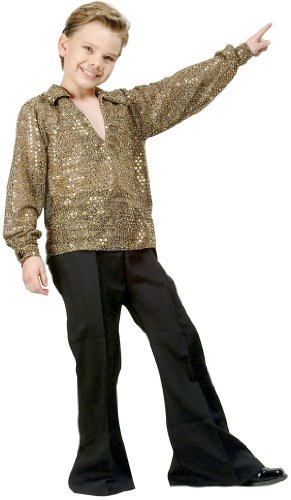 Boys Disco Fever Gold Kids Costume size Medium 8-10 by RG Costumes