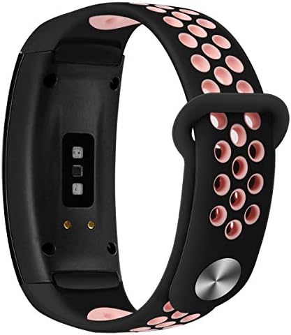 EASYCOB Watch-R360 Multi Holes Silicone Two Colors Pure Color Watchband for Samsung Gear Fit2 Fit2 Pro