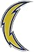 FANMATS 60469 Los Angeles Chargers Heavy Duty Aluminum Embossed Color Emblem, Auto Emblem Decal 3.25-Inches by 3.25-Inches