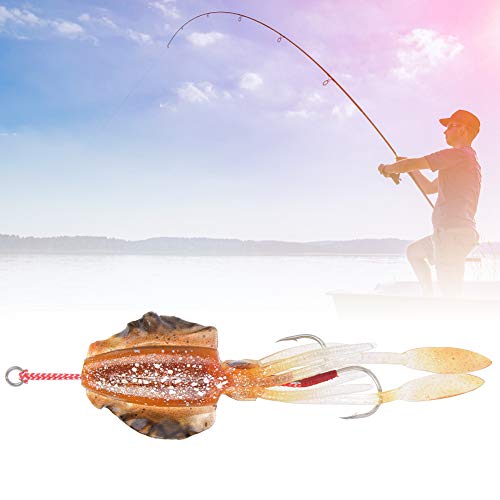 Jarchii 3D Eyes Tintenfisch-Angelköder, 15,3 cm / 60 g Octopus-Angelköder, Octopus-Tintenfischköder, gefälschter… – Bild 8