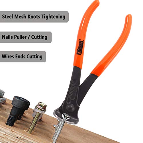 Finder End Cutting Plier High Leverage With Soft Grip-8 Inch - Thumbnail 3