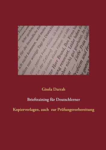 Brieftraining Fur Deutschlerner Kopiervorlagen Auch Zur Prufungsvorbereitung Download Pdf Gisela Darrah Groomdymisli