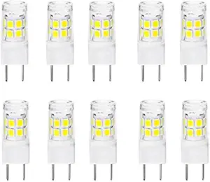 T4 JCD Bi-Pin Microwave AP4380308 WB08X10050 WB36X10213 WB25X10019 WB36X10246 G8 120V 20W Bulb | GY8.6 Bulb Replacement for Halogen GE Oven Parts (Pack of 10 | Daylight White)