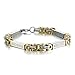 Urban Jewelry Impressive Men's Stainless Steel Bracelet Byzantine Chain, Gold Silver, 9 Inch