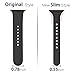 R-fun Slim Bands Compatible with Apple Watch Band 40mm Series 4 38mm Series 3/2/1, Soft Silicone Sport Strap Wristband for Women Men Kids with iWatch, Black