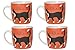 Now Designs Mugs, The Great Catsby, Black, Set of 4