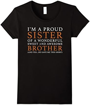 Women's Gift For Sister From Brother - Funny Birthday Christmas Gift Medium Black