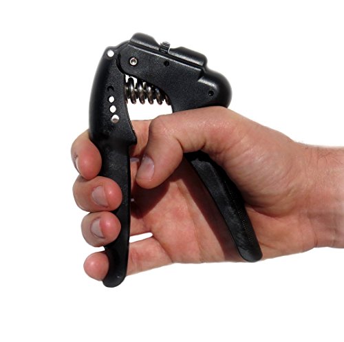 Hand grip strengthener with adjustable resistance range…