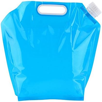 Flying Fish 5 L Portable Collapsible Water Storage Tank Water Container Water Carrier Lifting Bag Camping Hiking Survival Kit Tool, Blue.