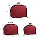 Makeup Bag,ZMSnow Cosmetic Bag Set of 3 Toiletry Make Up Bag Pouch(Winered)