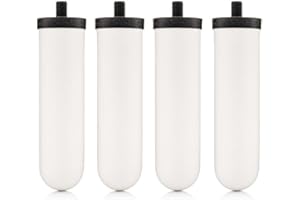British Berkefeld Doulton 8674 Ultra Sterasyl Ceramic Filter Candle for Countertop Gravity Water Filter System Short Mount 7" - 4 Pack