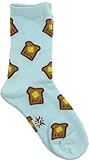 Sock It To Me Toast Light Blue Women's Crew Socks, One Size